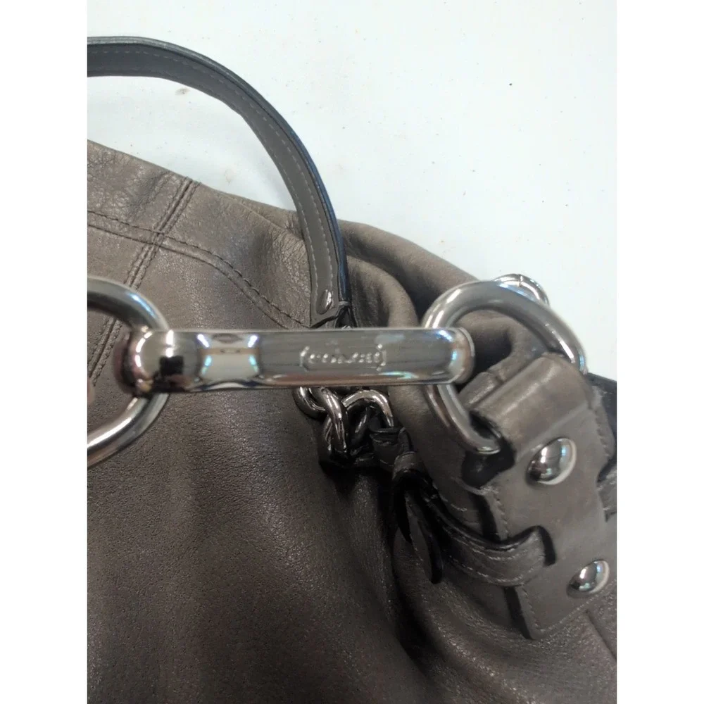 Coach Madison Brook Hobo Bag Taupe Silver 14142M Soft Leather No Crossbody Strap